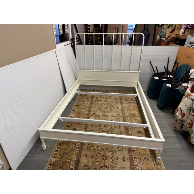 Queen Size Restoration Hardware Dutch Industrial Bed Frame For Sale - Image 11 of 12