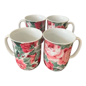 Vintage Block Spal Mugs- Set of 4