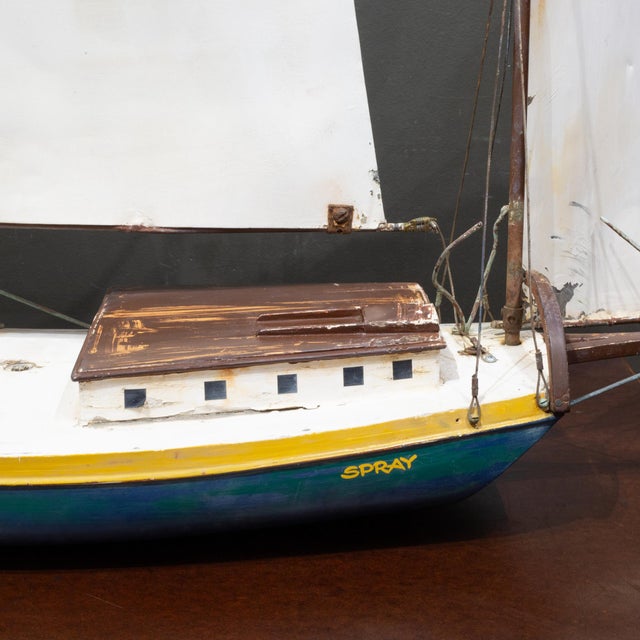 Vintage Seafood Restaurant Ship Model Exterior Display c.1960 For Sale - Image 14 of 14