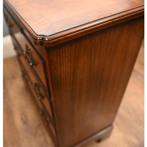 Wood Georgian Revival Bedside Cabinets in Walnut, Set of 2 For Sale - Image 7 of 11