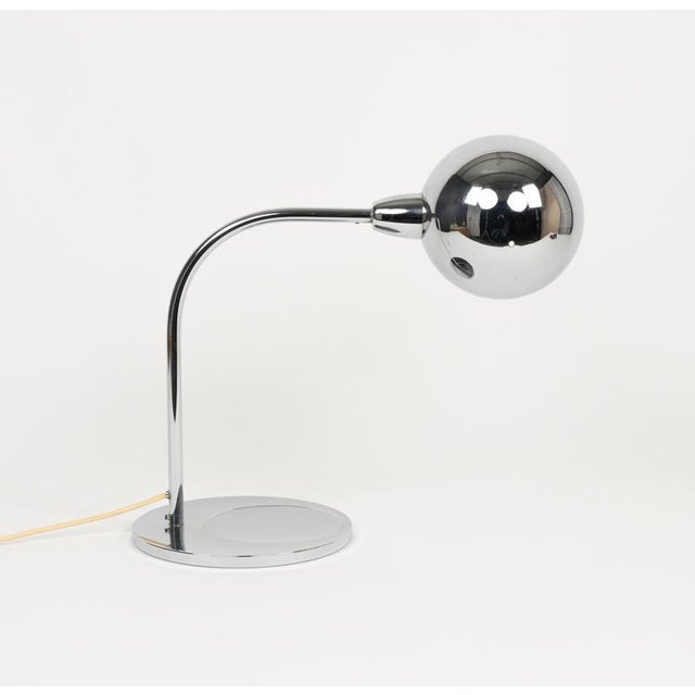 Mid-Century Chrome Table Lamp attributed to Sergio Asti for Candle, Italy, 1960s For Sale - Image 15 of 16