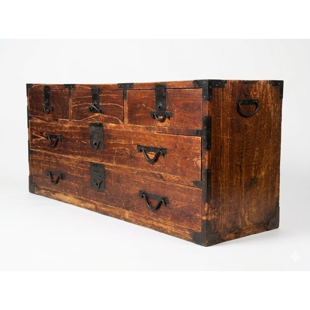 19th Century Edo or Meiji Japanese Katana Dansu Sword Chest For Sale - Image 4 of 6