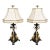 Antique French Empire Style Bronze Dolphin Table Lamps – Pair For Sale
