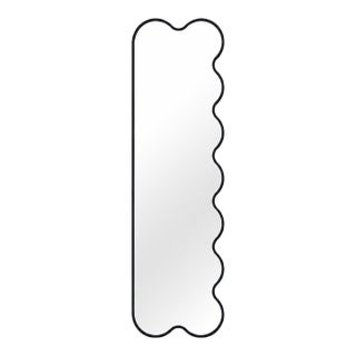Hvyli Q9 - Narrow Modern Asymmetrical Black Mirror for Contemporary Interiors For Sale