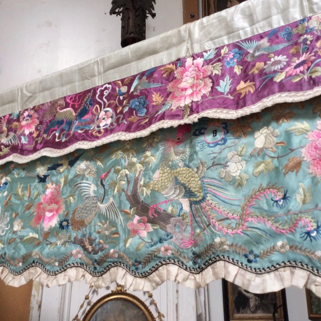 Antique Chinese Needlework Panel Chairish