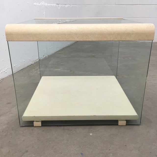 Off-white Mid-Century Modern Pace Style “Waterfall” Table After Leon Rosen For Sale - Image 8 of 12