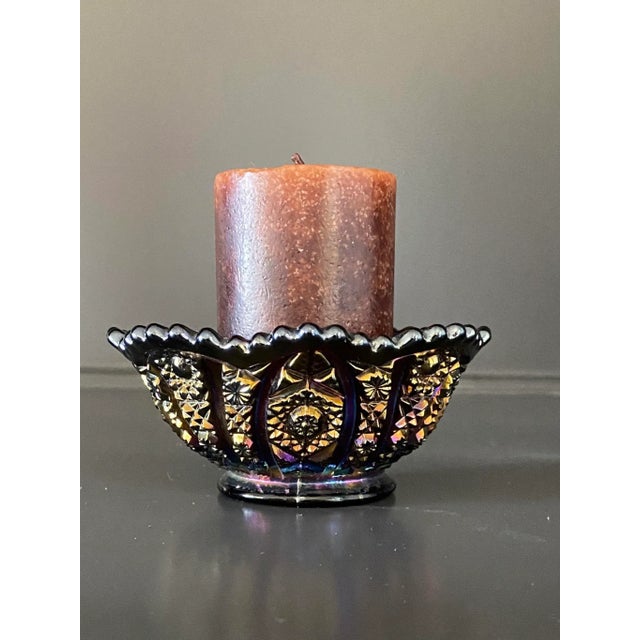 1920s Vintage Carnival Glass Bowl For Sale - Image 5 of 7