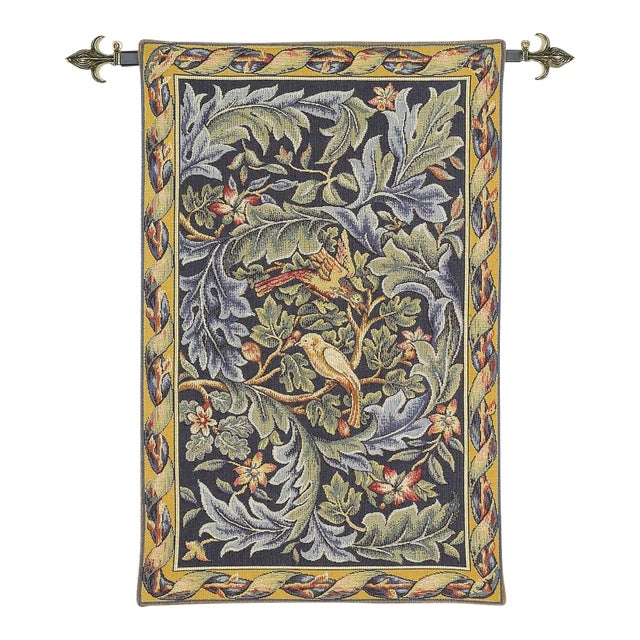 Morris Birds Loom Woven Tapestry - Requires Rod Size 1 For Sale