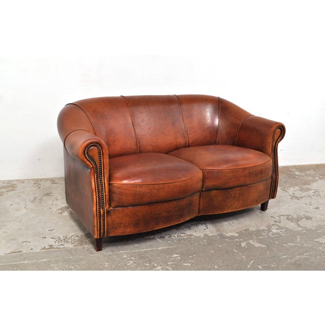 Brown Vintage Joris Sofa in Sheep Leather, 1970s For Sale - Image 8 of 14