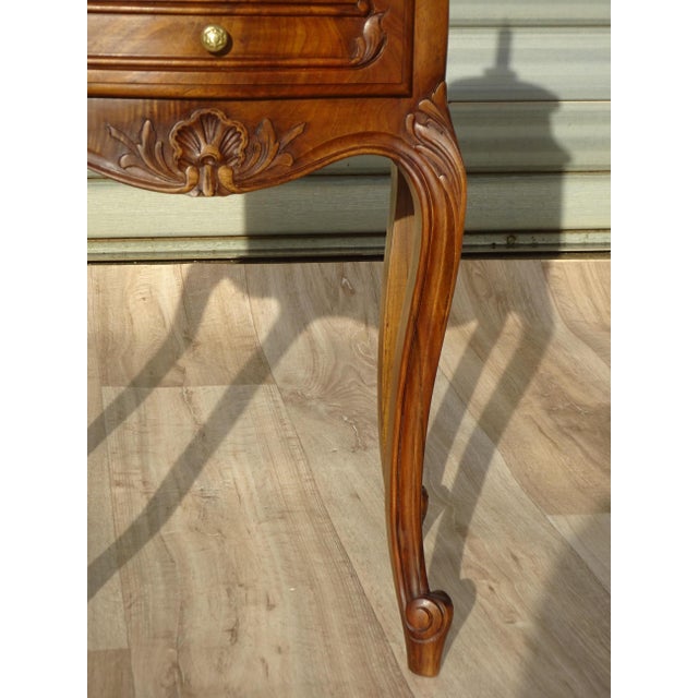 Louis Xv Bedside Table in Walnut, 1960s For Sale - Image 12 of 18