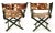 "Eastside Westside" Pair of Upcycled Director Chairs. New black American made foldable Gold Medal painted wooden chair...