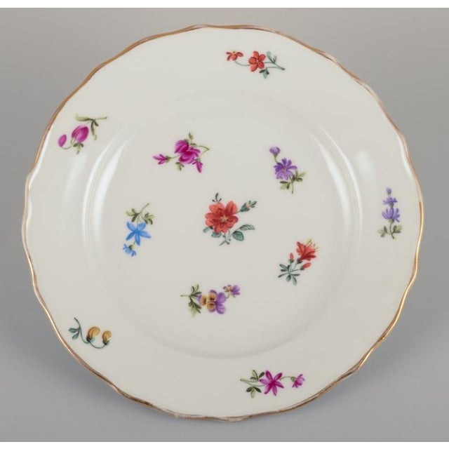 1930s Small German Porcelain Lunch Plates from Silesia, 1930, Set of 6 For Sale - Image 5 of 10