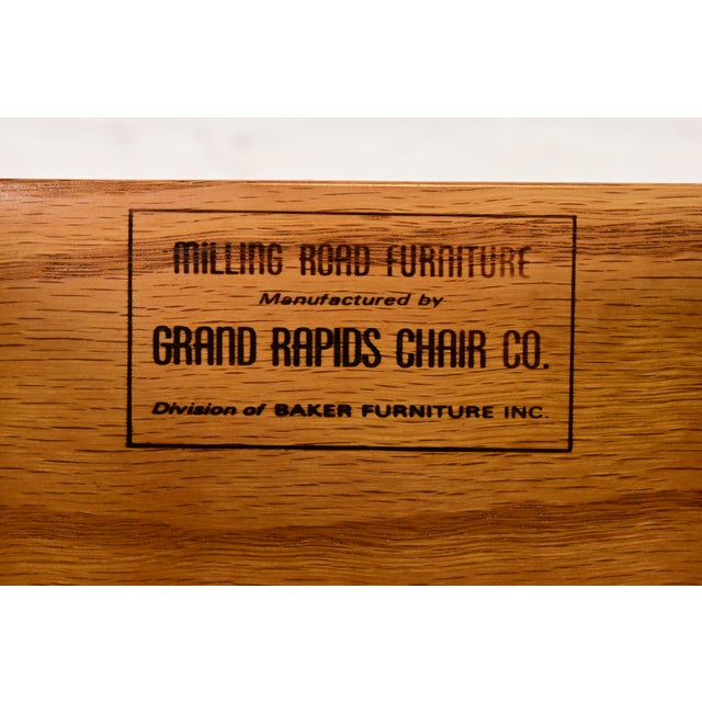 1960s Baker Furniture French Regency Louis XVI Cherry Wood Highboy Dresser or Lingerie Chest, Newly Refinished For Sale - Image 9 of 13