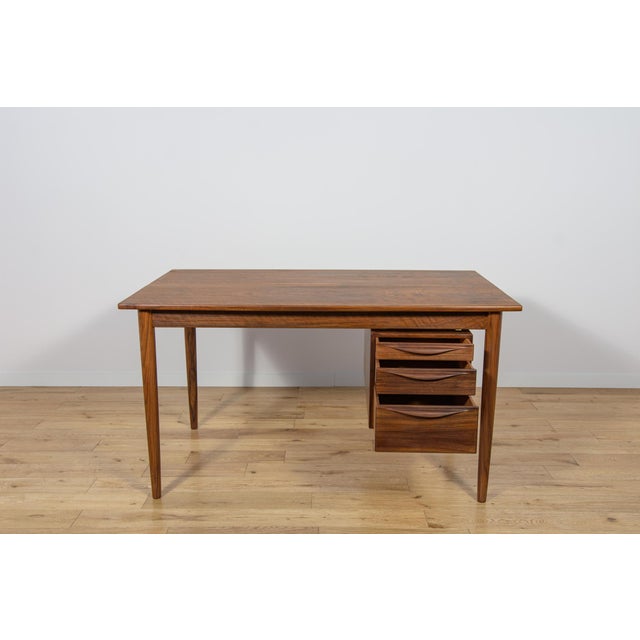 Mid-Century Walnut Freestanding Desk from Rosengren Hansen, Denmark, 1960s For Sale - Image 10 of 18