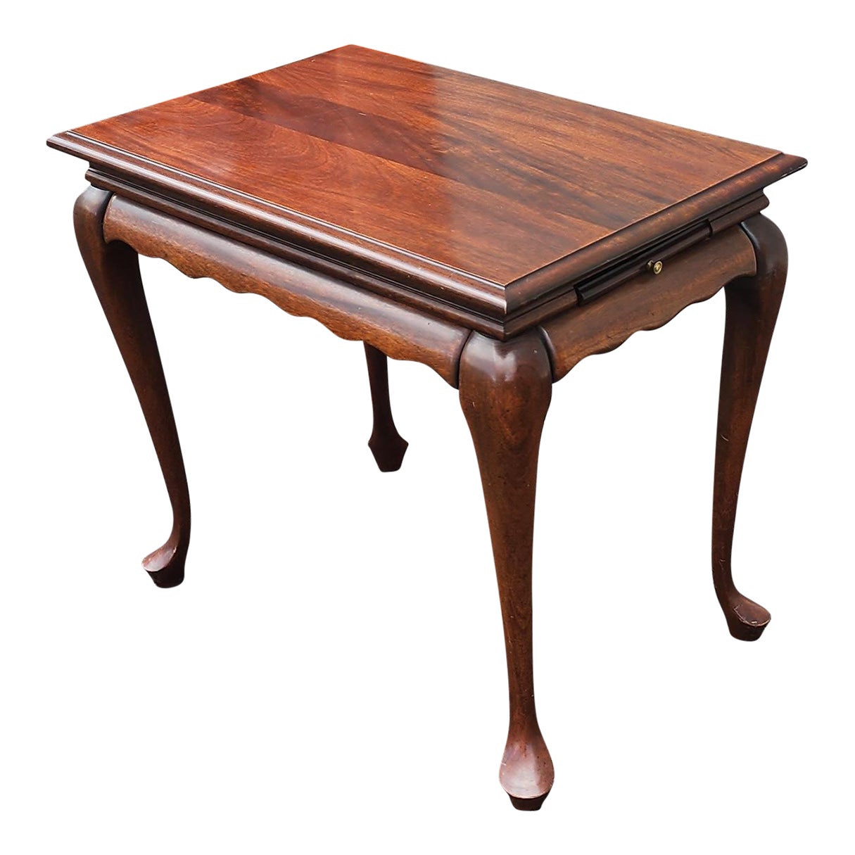Vintage Cresent Furniture Solid Mahogany Queen Anne Style Tea Table