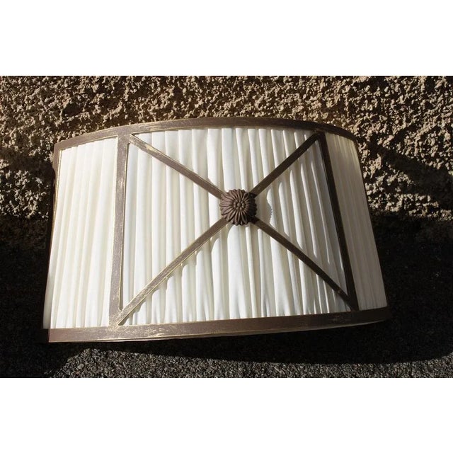 Wall Lamps in Brass & Silk, Italy, 1970s, Set of 2 For Sale - Image 4 of 10