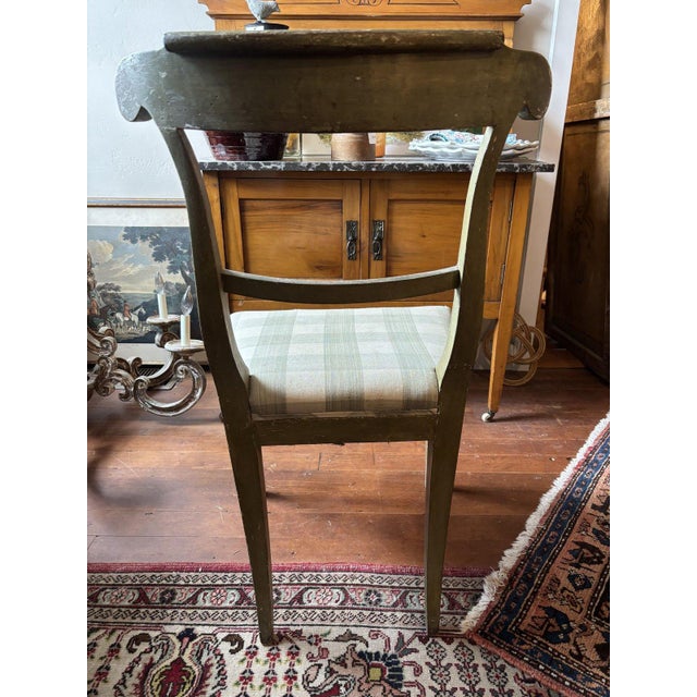 Painted Regency Side Chair With Upholstered Seat For Sale - Image 4 of 6