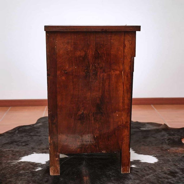 Walnut Slab Cabinet with Three Drawers For Sale - Image 5 of 12