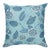 Schumacher Kava Cay Indoor/Outdoor Pillow 18" x 18" in Blues For Sale