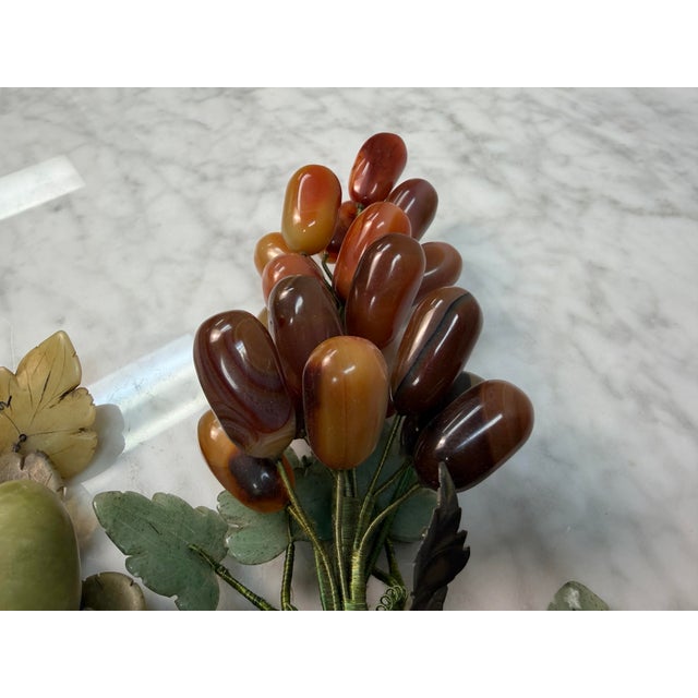 Gemstone Vintage Chinese Carved Gemstone Grape Clusters - Set of 4 For Sale - Image 7 of 9