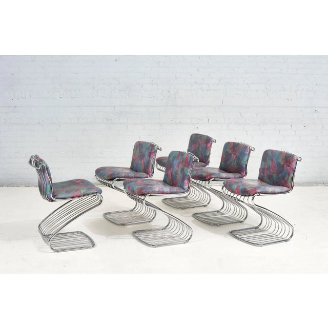 6 Steel Gastone Rinaldi Dining Chairs for Rima, Italy 1970 For Sale - Image 4 of 13