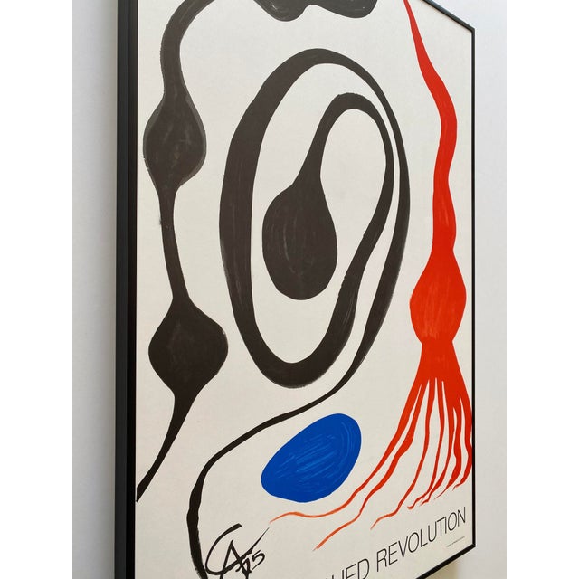 Alexander Calder Vintage 1976 Mid Century Modernist Mourlot Fine Art Lithograph Print Framed Our Unfinished Revolution Poster " Octopus " 1975 For Sale - Image 9 of 18