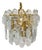 Small Palazzo Series Chandelier in Brass and Glass by J.T. Kalmar for Kalmar Franken KG, 1970s For Sale