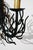 Contemporary 1970s Double Faux Black Coral Sconce With Brass Candle Covers For Sale - Image 3 of 9