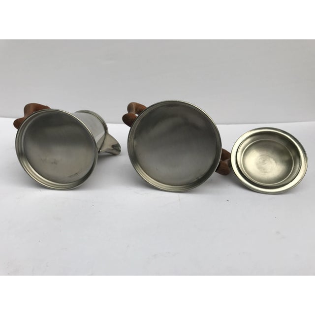 Mid 20th Century Mid-Century Colonial Stieff Pewter Sugar & Creamer Set- 2 Pieces For Sale - Image 5 of 9
