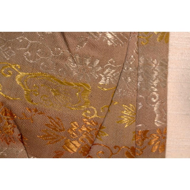 Antique Japanese Silk Brocade Oshie Art Geisha Puppet Dolls in Shadow Box Frame For Sale - Image 14 of 16