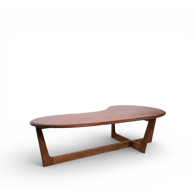 Brown Mid Century Amoeba Form Coffee Table For Sale - Image 8 of 13