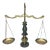1940s Japanese Green Marble & Bronze Scales of Justice For Sale