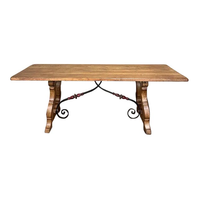 Antique Spanish Oak Dining Table For Sale