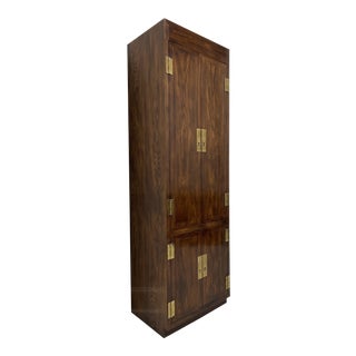 Henredon Scene One Campaign Style Armoire Cabinet - C For Sale