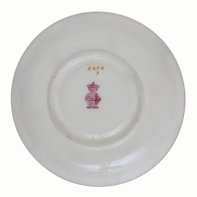English Minton Antique Cup Saucer Gift Collector English Porcelain For Sale - Image 3 of 10