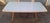Dining Table Wooden Base, Brass Finishes, Wooden and Blue Glass Top, 1950s For Sale - Image 6 of 6