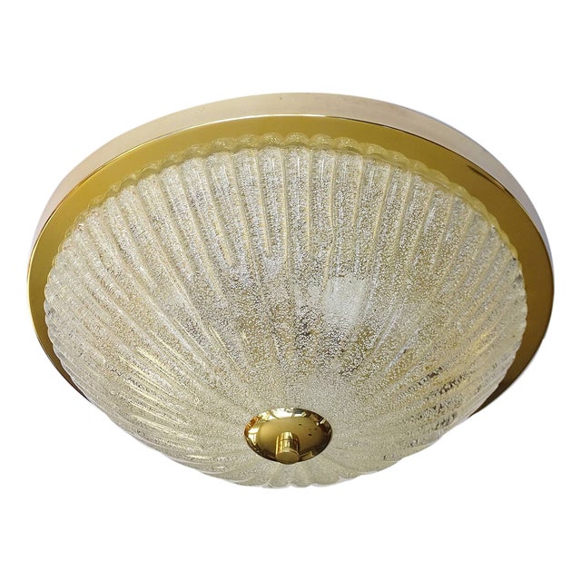 Large Vintage Glass Hanging Light from Schröder, 1960s For Sale