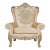 18c Style Phyllis Morris Large Embroidered Bergere Throne Chair For Sale