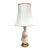 1950s White/Gold Ceramic Table Lamp W/ Illuminated Base For Sale