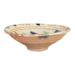 1960s Spanish Painted Terracotta Bowl For Sale