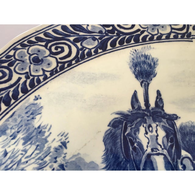 Painted Decorative Plate by Delfts, 1960s For Sale - Image 6 of 15