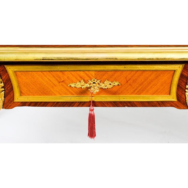 19th Century French Louis Revival Ormolu Bureau Plat Desk For Sale - Image 9 of 18