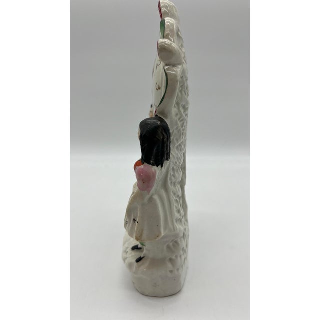 Antique English Staffordshire Watch Figure Circa 1860's For Sale - Image 6 of 12