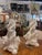 White Vintage Pair Seashell Shell Plaster Table Lamps by Sirmos Newly Wired & Restored For Sale - Image 8 of 11