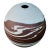 Marbled Stoneware Moon Jar/Orb Vase For Sale
