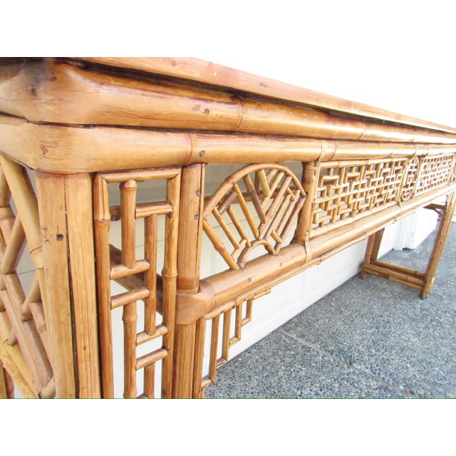 Thomas Chippendale Antique Chinese Chippendale Bamboo Console or Altar Table For Sale - Image 4 of 18