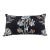 Lily Floral Pillow Cover in Black, 12x22 Pillow For Sale