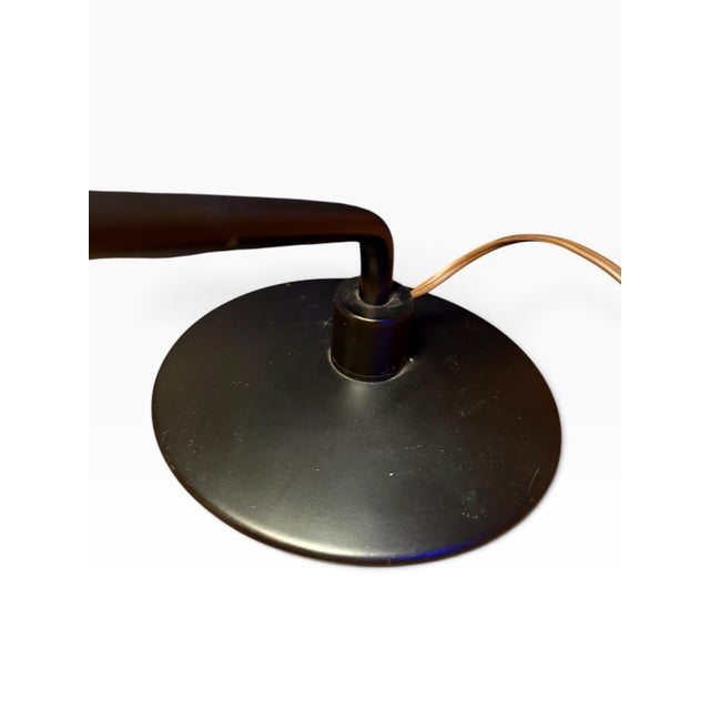 1950s Vintage Mid-Century Modern Flying Saucer Desk Lamp With Fiberglass Shade For Sale - Image 5 of 7