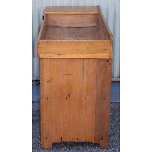 Brown 19thc New England Pine Dry Sink For Sale - Image 8 of 8