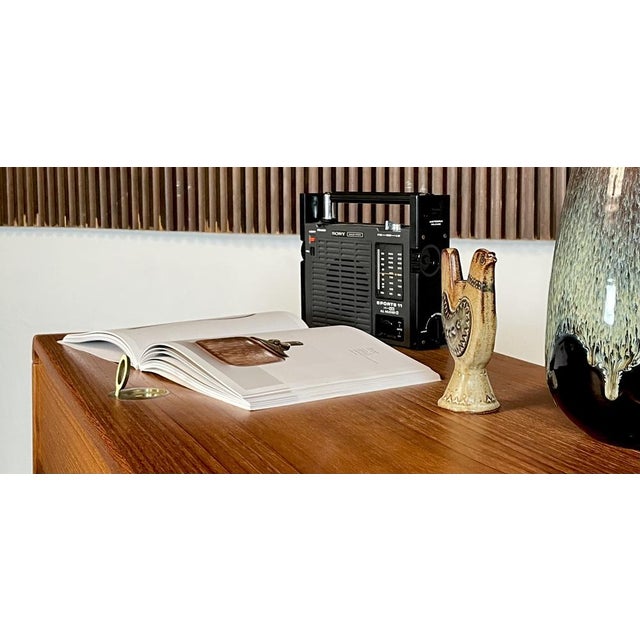 Danish Dressing Table in Teak with Brass Details and Fold-Out Mirror by Arne Wahl Iversen for Vinde Møbelfabrik, 1960s For Sale - Image 15 of 18